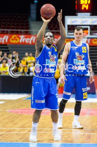  31.03.2018 GDANSK<br />ENERGA BASKET LIGA SEZON 2017/2018<br />MECZ TREFL SOPOT - BM SLAM STAL OSTROW WIELKOPOLSKI<br />N/Z AARON JOHNSON LUKASZ MAJEWSKI<br /> 