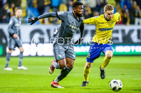  31.03.2018 GDYNIA <br />PILKA NOZNA - EKSTRAKLASA SEZON 2017/2018<br />MECZ ARKA GDYNIA - LEGIA WARSZAWA<br />N/Z WILLIAM REMY MATEUSZ SZWOCH<br /> 