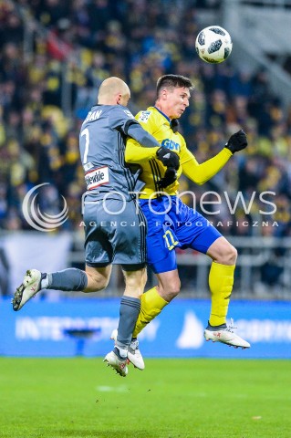  31.03.2018 GDYNIA <br />PILKA NOZNA - EKSTRAKLASA SEZON 2017/2018<br />MECZ ARKA GDYNIA - LEGIA WARSZAWA<br />N/Z MICHAL PAZDAN MACIEJ JANKOWSKI<br /> 