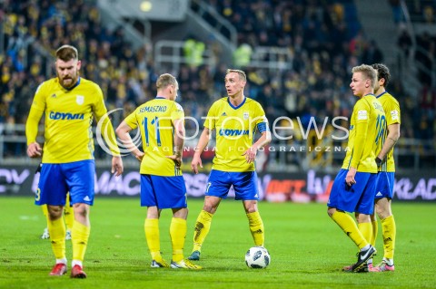  31.03.2018 GDYNIA <br />PILKA NOZNA - EKSTRAKLASA SEZON 2017/2018<br />MECZ ARKA GDYNIA - LEGIA WARSZAWA<br />N/Z GRZEGORZ PIESIO RAFAL SIEMASZKO ADAM MARCINIAK MATEUSZ SZWOCH<br /> 