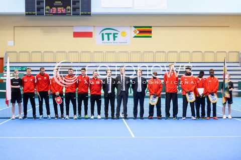  07.04.2018 SOPOT<br />DAVIS CUP BNP PARIBAS DRUZYNOWE MISTRZOSTWA SWIATA W TENISIE 2 RUNDA STREFY EURO AFRYKANSKIEJ<br />DAVIS CUP BNP PARIBAS THE WORLD CUP OF TENNIS 2 ROUND EURO AFRICA AREA<br />POLSKA (poland) - ZIMBABWE (zimbabwe)<br />N/Z MARCIN MATKOWSKI LUKASZ KUBOT HUBERT HURKACZ MICHAL PRZYSIEZNY KAMIL MAJCHRZAK RADOSLAW SZYMANIK<br /> 