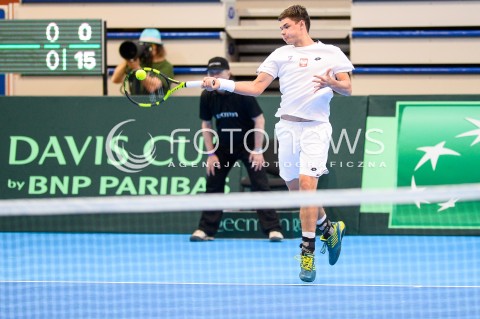  07.04.2018 SOPOT<br />DAVIS CUP BNP PARIBAS DRUZYNOWE MISTRZOSTWA SWIATA W TENISIE 2 RUNDA STREFY EURO AFRYKANSKIEJ<br />DAVIS CUP BNP PARIBAS THE WORLD CUP OF TENNIS 2 ROUND EURO AFRICA AREA<br />POLSKA (poland) - ZIMBABWE (zimbabwe)<br />N/Z KAMIL MAJCHRZAK<br /> 