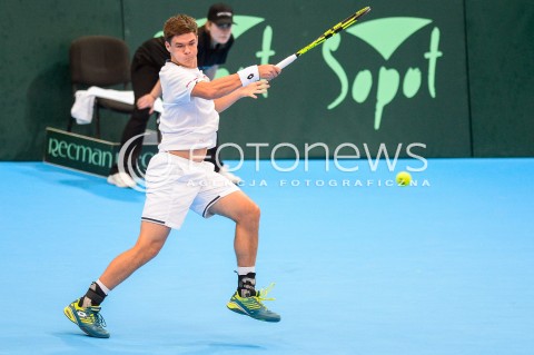  07.04.2018 SOPOT<br />DAVIS CUP BNP PARIBAS DRUZYNOWE MISTRZOSTWA SWIATA W TENISIE 2 RUNDA STREFY EURO AFRYKANSKIEJ<br />DAVIS CUP BNP PARIBAS THE WORLD CUP OF TENNIS 2 ROUND EURO AFRICA AREA<br />POLSKA (poland) - ZIMBABWE (zimbabwe)<br />N/Z KAMIL MAJCHRZAK<br /> 