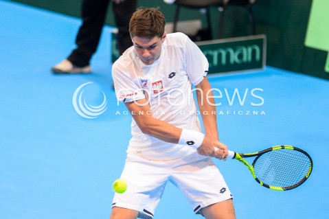  07.04.2018 SOPOT<br />DAVIS CUP BNP PARIBAS DRUZYNOWE MISTRZOSTWA SWIATA W TENISIE 2 RUNDA STREFY EURO AFRYKANSKIEJ<br />DAVIS CUP BNP PARIBAS THE WORLD CUP OF TENNIS 2 ROUND EURO AFRICA AREA<br />POLSKA (poland) - ZIMBABWE (zimbabwe)<br />N/Z KAMIL MAJCHRZAK<br /> 