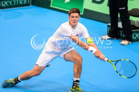  07.04.2018 SOPOT<br />DAVIS CUP BNP PARIBAS DRUZYNOWE MISTRZOSTWA SWIATA W TENISIE 2 RUNDA STREFY EURO AFRYKANSKIEJ<br />DAVIS CUP BNP PARIBAS THE WORLD CUP OF TENNIS 2 ROUND EURO AFRICA AREA<br />POLSKA (poland) - ZIMBABWE (zimbabwe)<br />N/Z KAMIL MAJCHRZAK<br /> 