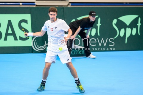  07.04.2018 SOPOT<br />DAVIS CUP BNP PARIBAS DRUZYNOWE MISTRZOSTWA SWIATA W TENISIE 2 RUNDA STREFY EURO AFRYKANSKIEJ<br />DAVIS CUP BNP PARIBAS THE WORLD CUP OF TENNIS 2 ROUND EURO AFRICA AREA<br />POLSKA (poland) - ZIMBABWE (zimbabwe)<br />N/Z KAMIL MAJCHRZAK<br /> 