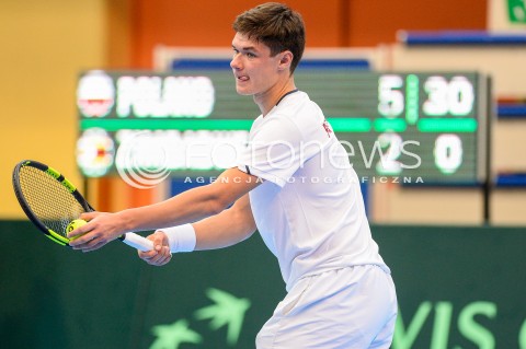  07.04.2018 SOPOT<br />DAVIS CUP BNP PARIBAS DRUZYNOWE MISTRZOSTWA SWIATA W TENISIE 2 RUNDA STREFY EURO AFRYKANSKIEJ<br />DAVIS CUP BNP PARIBAS THE WORLD CUP OF TENNIS 2 ROUND EURO AFRICA AREA<br />POLSKA (poland) - ZIMBABWE (zimbabwe)<br />N/Z KAMIL MAJCHRZAK<br /> 