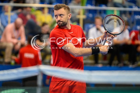  07.04.2018 SOPOT<br />DAVIS CUP BNP PARIBAS DRUZYNOWE MISTRZOSTWA SWIATA W TENISIE 2 RUNDA STREFY EURO AFRYKANSKIEJ<br />DAVIS CUP BNP PARIBAS THE WORLD CUP OF TENNIS 2 ROUND EURO AFRICA AREA<br />POLSKA (poland) - ZIMBABWE (zimbabwe)<br />N/Z MICHAL PRZYSIEZNY<br /> 