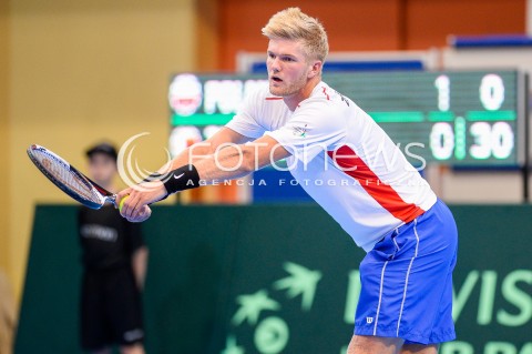  07.04.2018 SOPOT<br />DAVIS CUP BNP PARIBAS DRUZYNOWE MISTRZOSTWA SWIATA W TENISIE 2 RUNDA STREFY EURO AFRYKANSKIEJ<br />DAVIS CUP BNP PARIBAS THE WORLD CUP OF TENNIS 2 ROUND EURO AFRICA AREA<br />POLSKA (poland) - ZIMBABWE (zimbabwe)<br />N/Z BENJAMIN LOCK<br /> 