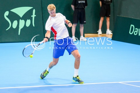  07.04.2018 SOPOT<br />DAVIS CUP BNP PARIBAS DRUZYNOWE MISTRZOSTWA SWIATA W TENISIE 2 RUNDA STREFY EURO AFRYKANSKIEJ<br />DAVIS CUP BNP PARIBAS THE WORLD CUP OF TENNIS 2 ROUND EURO AFRICA AREA<br />POLSKA (poland) - ZIMBABWE (zimbabwe)<br />N/Z BENJAMIN LOCK<br /> 