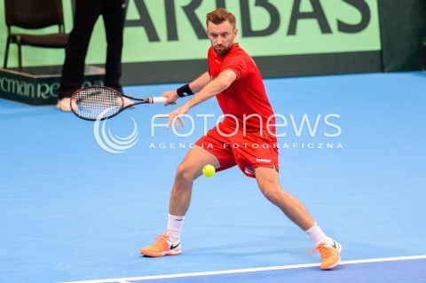  07.04.2018 SOPOT<br />DAVIS CUP BNP PARIBAS DRUZYNOWE MISTRZOSTWA SWIATA W TENISIE 2 RUNDA STREFY EURO AFRYKANSKIEJ<br />DAVIS CUP BNP PARIBAS THE WORLD CUP OF TENNIS 2 ROUND EURO AFRICA AREA<br />POLSKA (poland) - ZIMBABWE (zimbabwe)<br />N/Z MICHAL PRZYSIEZNY<br /> 