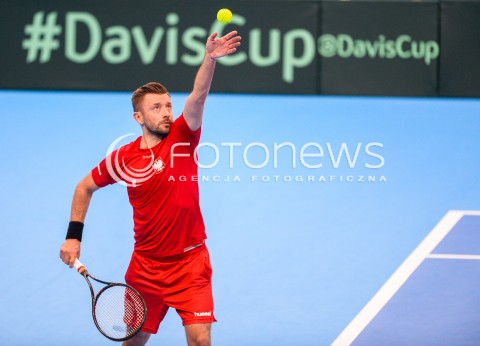  07.04.2018 SOPOT<br />DAVIS CUP BNP PARIBAS DRUZYNOWE MISTRZOSTWA SWIATA W TENISIE 2 RUNDA STREFY EURO AFRYKANSKIEJ<br />DAVIS CUP BNP PARIBAS THE WORLD CUP OF TENNIS 2 ROUND EURO AFRICA AREA<br />POLSKA (poland) - ZIMBABWE (zimbabwe)<br />N/Z MICHAL PRZYSIEZNY<br /> 