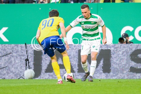  07.04.2018 GDANSK<br />PILKA NOZNA - EKSTRAKLASA SEZON 2017/2018<br />MECZ LECHIA GDANSK - ARKA GDYNIA<br />N/Z ANDRII BOGDANOV SLAWOMIR PESZKO<br /> 