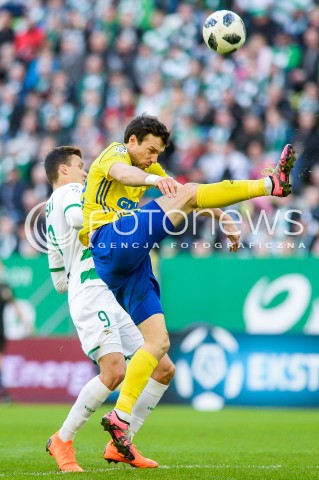  07.04.2018 GDANSK<br />PILKA NOZNA - EKSTRAKLASA SEZON 2017/2018<br />MECZ LECHIA GDANSK - ARKA GDYNIA<br />N/Z ANDRII BOGDANOV PATRYK LIPSKI<br /> 