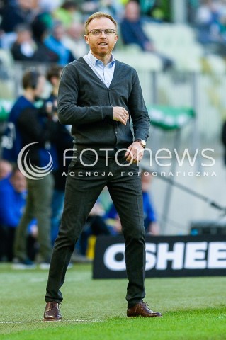  07.04.2018 GDANSK<br />PILKA NOZNA - EKSTRAKLASA SEZON 2017/2018<br />MECZ LECHIA GDANSK - ARKA GDYNIA<br />N/Z PIOTR STOKOWIEC SYLWETKA<br /> 