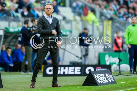  07.04.2018 GDANSK<br />PILKA NOZNA - EKSTRAKLASA SEZON 2017/2018<br />MECZ LECHIA GDANSK - ARKA GDYNIA<br />N/Z PIOTR STOKOWIEC SYLWETKA<br /> 