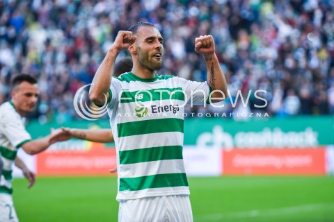  07.04.2018 GDANSK<br />PILKA NOZNA - EKSTRAKLASA SEZON 2017/2018<br />MECZ LECHIA GDANSK - ARKA GDYNIA<br />N/Z FLAVIO PAIXAO RZUT KARNY BRAMKA GOL NA 3:0 RADOSC<br /> 