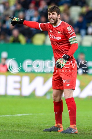  07.04.2018 GDANSK<br />PILKA NOZNA - EKSTRAKLASA SEZON 2017/2018<br />MECZ LECHIA GDANSK - ARKA GDYNIA<br />N/Z DUSAN KUCIAK SYLWETKA<br /> 