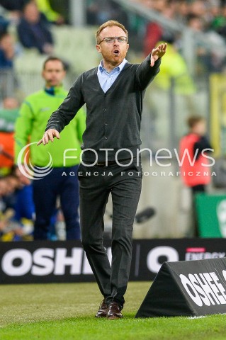  07.04.2018 GDANSK<br />PILKA NOZNA - EKSTRAKLASA SEZON 2017/2018<br />MECZ LECHIA GDANSK - ARKA GDYNIA<br />N/Z PIOTR STOKOWIEC SYLWETKA<br /> 