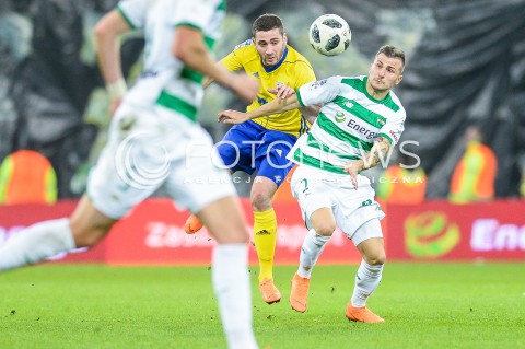  07.04.2018 GDANSK<br />PILKA NOZNA - EKSTRAKLASA SEZON 2017/2018<br />MECZ LECHIA GDANSK - ARKA GDYNIA<br />N/Z LUKA ZARANDIA MATO MILOS<br /> 