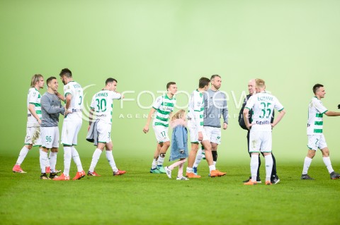  07.04.2018 GDANSK<br />PILKA NOZNA - EKSTRAKLASA SEZON 2017/2018<br />MECZ LECHIA GDANSK - ARKA GDYNIA<br />N/Z LECHIA GDANSK ZWYCIEZA DERBY<br /> 