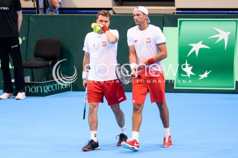 08.04.2018 SOPOT<br />DAVIS CUP BNP PARIBAS DRUZYNOWE MISTRZOSTWA SWIATA W TENISIE 2 RUNDA STREFY EURO AFRYKANSKIEJ<br />DAVIS CUP BNP PARIBAS THE WORLD CUP OF TENNIS 2 ROUND EURO AFRICA AREA<br />POLSKA (poland) - ZIMBABWE (zimbabwe)<br />N/Z MARCIN MATKOWSKI LUKASZ KUBOT<br /> 