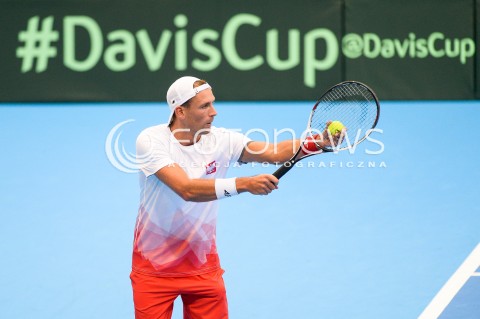  08.04.2018 SOPOT<br />DAVIS CUP BNP PARIBAS DRUZYNOWE MISTRZOSTWA SWIATA W TENISIE 2 RUNDA STREFY EURO AFRYKANSKIEJ<br />DAVIS CUP BNP PARIBAS THE WORLD CUP OF TENNIS 2 ROUND EURO AFRICA AREA<br />POLSKA (poland) - ZIMBABWE (zimbabwe)<br />N/Z LUKASZ KUBOT<br /> 