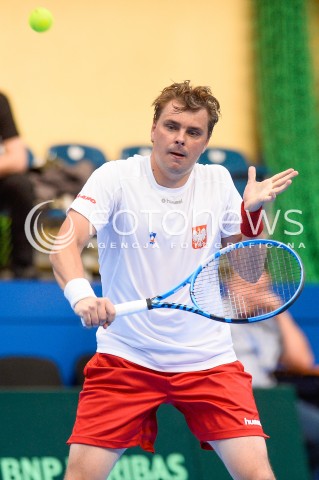 08.04.2018 SOPOT<br />DAVIS CUP BNP PARIBAS DRUZYNOWE MISTRZOSTWA SWIATA W TENISIE 2 RUNDA STREFY EURO AFRYKANSKIEJ<br />DAVIS CUP BNP PARIBAS THE WORLD CUP OF TENNIS 2 ROUND EURO AFRICA AREA<br />POLSKA (poland) - ZIMBABWE (zimbabwe)<br />N/Z MARCIN MATKOWSKI SYLWETKA<br /> 