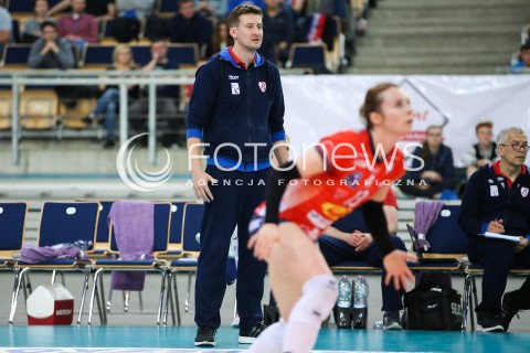  11.04.2018 LODZ SIATKOWKA ORLEN LIGA SEZON 2017/2018 <br />
GROT BUDOWLANI LODZ - CHEMIK POLICE<br />
N/Z TRENER MARIUSZ KRZYSZTALOWICZ<br />
 
