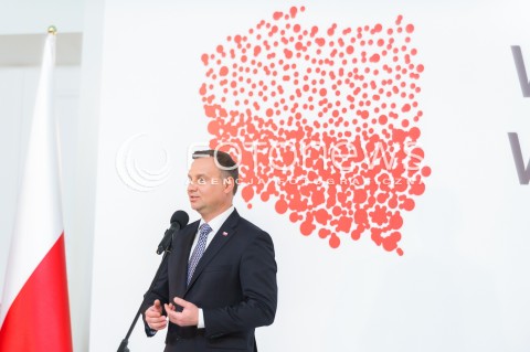  11.04.2018 WARSZAWA PALAC PREZYDENCKI<br />KONFERENCJA WSPOLNIE O KONSTYTUCJI WSPOLNIE O GOSPODARCE<br />N/Z PREZYDENT RP ANDRZEJ DUDA <br /> 