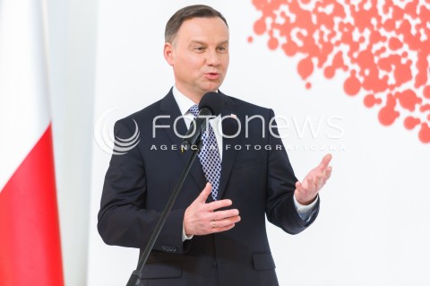  11.04.2018 WARSZAWA PALAC PREZYDENCKI<br />KONFERENCJA WSPOLNIE O KONSTYTUCJI WSPOLNIE O GOSPODARCE<br />N/Z PREZYDENT RP ANDRZEJ DUDA <br /> 