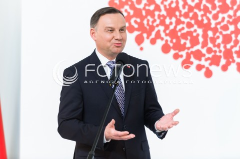  11.04.2018 WARSZAWA PALAC PREZYDENCKI<br />KONFERENCJA WSPOLNIE O KONSTYTUCJI WSPOLNIE O GOSPODARCE<br />N/Z PREZYDENT RP ANDRZEJ DUDA <br /> 