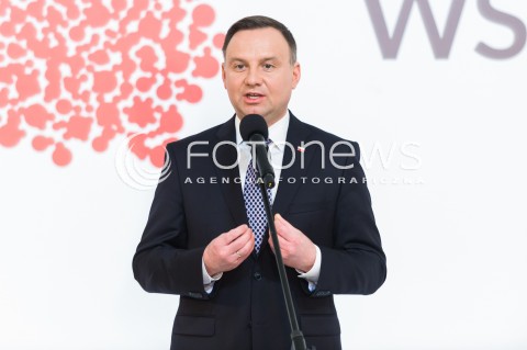  11.04.2018 WARSZAWA PALAC PREZYDENCKI<br />KONFERENCJA WSPOLNIE O KONSTYTUCJI WSPOLNIE O GOSPODARCE<br />N/Z PREZYDENT RP ANDRZEJ DUDA <br /> 