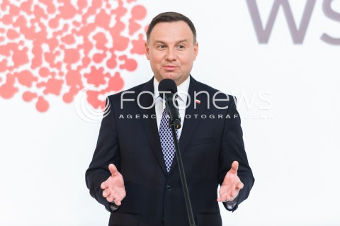  11.04.2018 WARSZAWA PALAC PREZYDENCKI<br />KONFERENCJA WSPOLNIE O KONSTYTUCJI WSPOLNIE O GOSPODARCE<br />N/Z PREZYDENT RP ANDRZEJ DUDA <br /> 