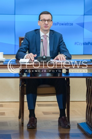  12.04.2018 WARSZAWA<br />POSIEDZENIE KOMITETU STERUJACEGO KRAJOWEGO PROGRAMU OCHRONY POWIETRZA<br />N/Z MATEUSZ MORAWIECKI<br /> 