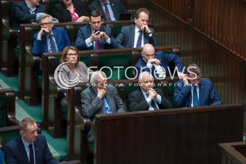  13.04.2018 WARSZAWA SEJM<br />POSIEDZENIE SEJMU<br />N/Z JAROSLAW KACZYNSKI MARIUSZ BLASZCZAK RYSZARD TERLECKI BEATA MAZUREK <br /> 