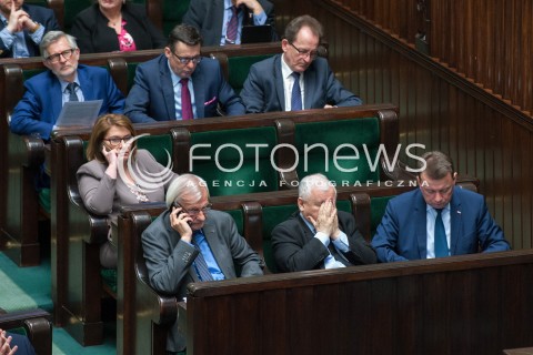  13.04.2018 WARSZAWA SEJM<br />POSIEDZENIE SEJMU<br />N/Z JAROSLAW KACZYNSKI MARIUSZ BLASZCZAK RYSZARD TERLECKI BEATA MAZUREK <br /> 