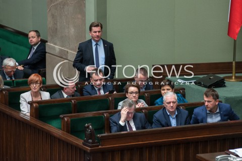  13.04.2018 WARSZAWA SEJM<br />POSIEDZENIE SEJMU<br />N/Z JAROSLAW GOWIN ANNA ZALEWSKA PIOTR GLINSKI ELZBIETA RAFALSKA<br /> 