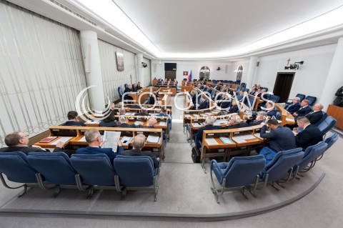  13.04.2018 WARSZAWA SENAT<br />POSIEDZENIE SENATU<br />N/Z SENAT SALA PLENARNA WIDOK VIEW<br /> 