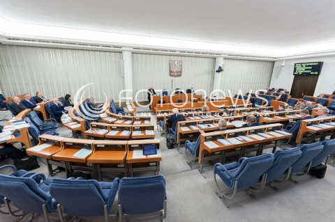  13.04.2018 WARSZAWA SENAT<br />POSIEDZENIE SENATU<br />N/Z SENAT SALA PLENARNA WIDOK VIEW<br /> 