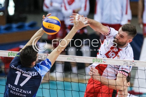  15.04.2018 RZESZOW<br />SIATKOWKA PLUSLIGA 2017/2018 MEN VOLLEYBALL POLAND POLISH PLUS LIGA LEAGUE SEASON 2017/2018 <br />MECZ ASSECO RESOVIA RZESZOW - STOCZNIA SZCZECIN <br />N/Z DAWID DRYJA <br /> 