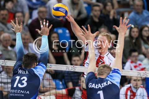  15.04.2018 RZESZOW<br />SIATKOWKA PLUSLIGA 2017/2018 MEN VOLLEYBALL POLAND POLISH PLUS LIGA LEAGUE SEASON 2017/2018 <br />MECZ ASSECO RESOVIA RZESZOW - STOCZNIA SZCZECIN <br />N/Z JAKUB JAROSZ <br /> 
