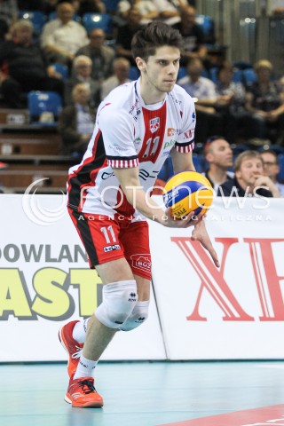  15.04.2018 RZESZOW<br />SIATKOWKA PLUSLIGA 2017/2018 MEN VOLLEYBALL POLAND POLISH PLUS LIGA LEAGUE SEASON 2017/2018 <br />MECZ ASSECO RESOVIA RZESZOW - STOCZNIA SZCZECIN <br />N/Z ALEKSANDER SLIWKA SYLWETKA <br /> 