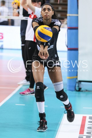  16.04.2018 RZESZOW <br />SIATKOWKA LIGA SIATKOWKI KOBIET LSK 2017/2018 WOMEN VOLLEYBALL POLAND POLISH LEAGUE <br />FAZA PLAYOFF - POLFINAL - 1. MECZ<br />MECZ DEVELOPRES SKYRES RZESZOW - LKS COMMERCECON LODZ <br />N/Z DEJA MCCLENDON SYLWETKA <br /> 