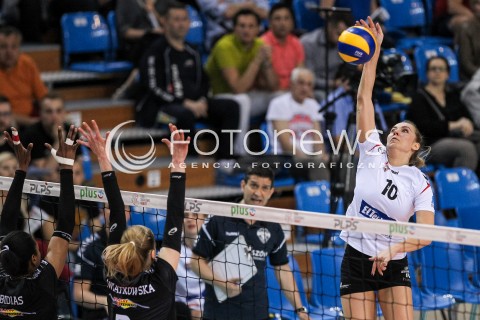  16.04.2018 RZESZOW <br />SIATKOWKA LIGA SIATKOWKI KOBIET LSK 2017/2018 WOMEN VOLLEYBALL POLAND POLISH LEAGUE <br />FAZA PLAYOFF - POLFINAL - 1. MECZ<br />MECZ DEVELOPRES SKYRES RZESZOW - LKS COMMERCECON LODZ <br />N/Z ADELA HELIC <br /> 