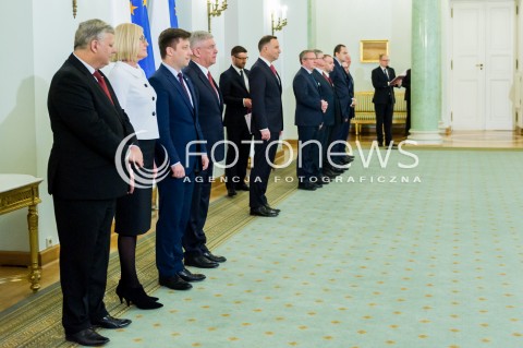  17.04.2018 WARSZAWA PALAC PREZYDENCKI<br />POWOLANIE NOWEGO MINISTRA CYFRYZACJI MARKA ZAGORSKIEGO<br />N/Z PREZYDENT RP ANDRZEJ DUDA <br /> 