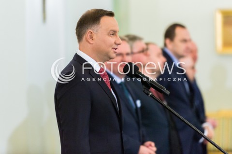  17.04.2018 WARSZAWA PALAC PREZYDENCKI<br />POWOLANIE NOWEGO MINISTRA CYFRYZACJI MARKA ZAGORSKIEGO<br />N/Z PREZYDENT RP ANDRZEJ DUDA <br /> 