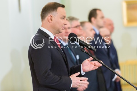  17.04.2018 WARSZAWA PALAC PREZYDENCKI<br />POWOLANIE NOWEGO MINISTRA CYFRYZACJI MARKA ZAGORSKIEGO<br />N/Z PREZYDENT RP ANDRZEJ DUDA <br /> 