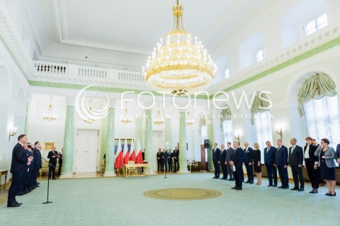  17.04.2018 WARSZAWA PALAC PREZYDENCKI<br />POWOLANIE NOWEGO MINISTRA CYFRYZACJI MARKA ZAGORSKIEGO<br />N/Z PREZYDENT RP ANDRZEJ DUDA?MINISTER CYFRYZACJI MAREK ZAGORSKI RADA MINISTROW MINISTROWIE<br /> 