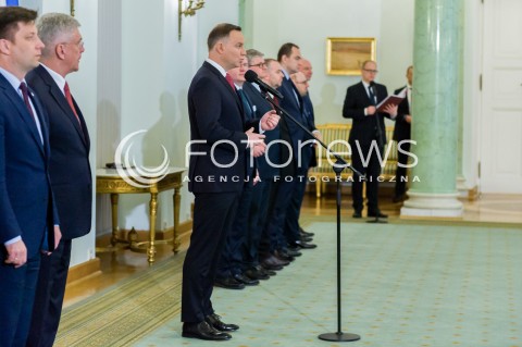 17.04.2018 WARSZAWA PALAC PREZYDENCKI<br />POWOLANIE NOWEGO MINISTRA CYFRYZACJI MARKA ZAGORSKIEGO<br />N/Z PREZYDENT RP ANDRZEJ DUDA <br /> 